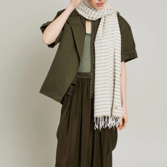 NWOT Weekend Max Mara Striped Stole with Fringes Size: OS Spring - Picture 1 of 10